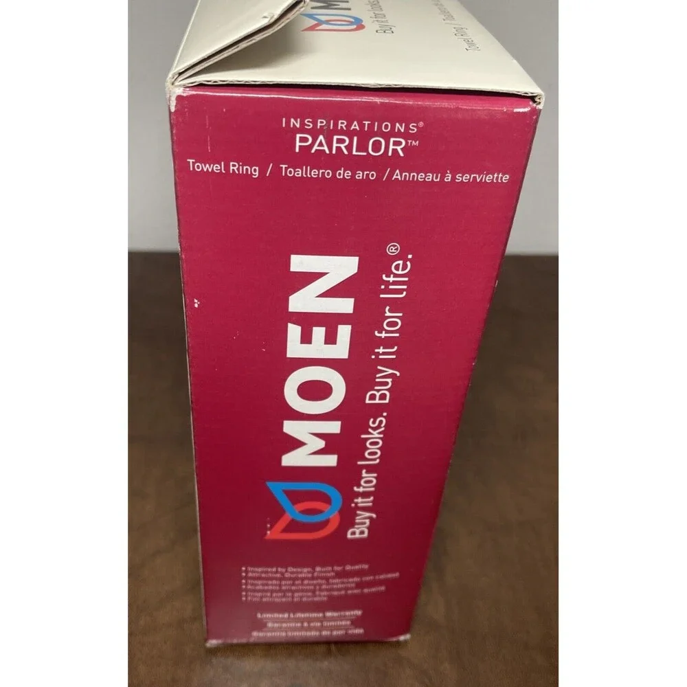 NEW Moen PARLOR Silver Chrome Towel Ring Bathroom Hardware DN5486CH